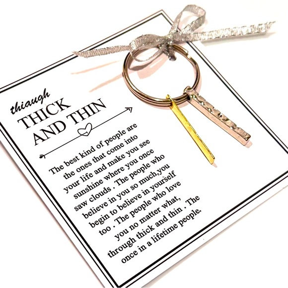 Accessories - THROUGH THICK & THIN Two-tone Friendship Keychain GIFT BOX | NIB